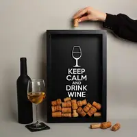 Рамка для винних корків "Keep calm", Чорний, англійська
