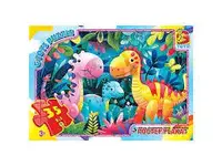 Пазлы G-Toys Веселые динозавры XR02 35 деталей