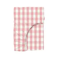 Простыня на резинке для коляски и люльки 40x80 PINK CHECK