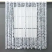 Короткий тюль (5х1.7м.) жаккард, высотой 1,7м. Цвет белый. Код 2008т 42-1184