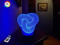 3D ночник "Уроборос" (УВЕЛИЧЕННОЕ ИЗОБРАЖЕНИЕ)+ пульт ДУ +сетевой адаптер + батарейки (3ААА)  3DTOYSLAMP