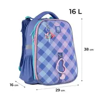 Набір Kite рюкзак + пенал + сумка для взуття SET_K24-531M-2 Purple Chequer
