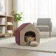 Домик для котов и собак Мех №3 385х480х430, Бордовый