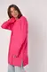 Вязаная женская туника oversize с разрезами по бокам - фуксия цвет, ONE SIZE (есть размеры)