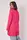 Вязаная женская туника oversize с разрезами по бокам - фуксия цвет, ONE SIZE (есть размеры)
