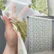 Тюль (4х2,7м.) шифоновая с принтом. Цвет белый с салатовым. Код 1810т 42-1246