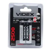Акумулятори VIDEX ААА, акумуляторні батарейки, мін.работа 2500 mAh. 1,2 V (9147)