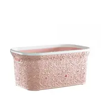 Корзина для белья розовый 34,5x53,5x25см Elif plastik , 47л 323-3LF