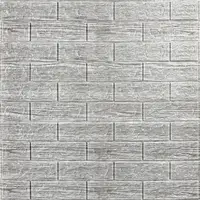 Самоклеюча декоративна 3D панель 700х770х5мм Сіра смужка цегла (183) SW-00000488