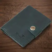 Компактное винтажное портмоне Shvigel 16456 Зеленый