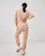 Женский костюм спортивный худи и штаны джогеры велюр 20222149-XL 9808 XL бежевый