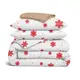Семейный комплект фланель с простыней на резинке SNOWFLAKES BERRY CS3