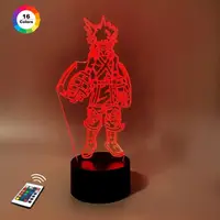 3D нічник "Кацуки Бакуго 2" (ВОЛІЧНЕ ЗОБРАЖЕННЯ) + пульт ДК + мережевий адаптер + батарейки (3ААА) 3DTOYSLAMР