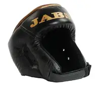 Шлем боксерский TM JAB, кожа, размер универсальный. Black with gold (17374)