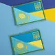 Шеврон на липучке флаг Украины и Казахстана Украина и Казахстан 5,5х8 см вышитый патч нашивка