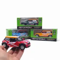 Машинка металева, двері, інерція Mini Cooper Автопром (жовта)