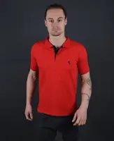 Мужская футболка поло красная Турция 56102 2XL
