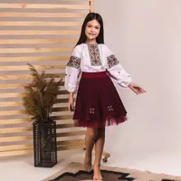 Костюм-вышиванка Moderika Оксанка бордо 140