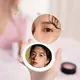 Карманное круглое зеркало для макияжа с LED подсветкой Pocket Mirror USB