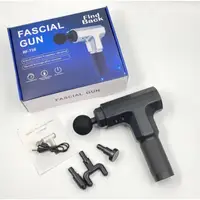 Масажер Акумуляторний для тіла м'язовий портативний ручний 4 насадки Fascial Gun RF-710 Чорний
