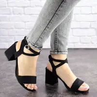 Жіночі босоніжки на підборах Fashion Bayou 1641 36 розмір 23,5 см Чорний