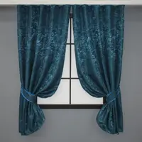 Комплект (2шт. 1,3х1,7м.) коротких штор, лен мрамор коллекция "Pavliani". Цвет синий. Код 1365ш 35-0061