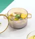 Кастрюля стеклянная 15010 16 см 1.5 л золотистая