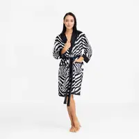 Халат жіночий з плюшевого велюру ексклюзивний Zebra 18268 2XL-3XL