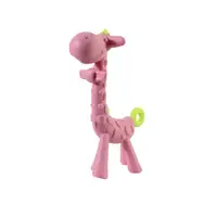 Прорезыватель силиконовый CUMENSS Giraffe Pink для зубов грудничкам массажер десен
