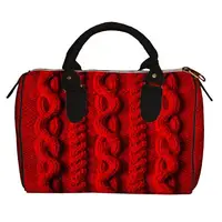 Сумка бочонок Barrel Красная вязка 28x18x17 см (SB_15NGETN032_BL)