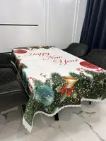 СТ.Новорічна скатертина 150х215см. Поліестер. Туреччина.