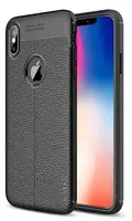 Чехол-накладка Ipaky TPU Litchi Stria Series Case Apple iPhone X/XS Black