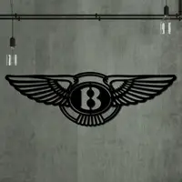 Настенный логотип из дерева в форме автомобильного значка Bentley