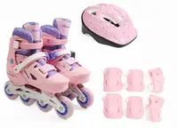 Комплект роликов с защитой 70-405 М Best Roller колеса PU светящиеся. Multicolor (размер 35-38) (186062)