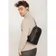 Кожаный мужской рюкзак (сумка-слинг) на одно плечо Chest Bag черный