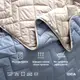 Покрывало 240х260 см IDEIA стеганое двухстороннее качественная стежка микрофибра джинс беж на кровать, диван