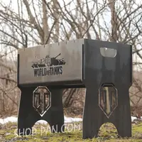 Мангал на 8 шт разборной WORLD of TANKS с индивидуальной гравировкой - в подарок