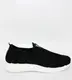 Черные трикотажные кроссовки слипоны черный