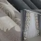Комбинированные (2шт.1,5х2,7м.) шторы из ткани лен. Цвет серый с капучино. Код 014дк (288-1359ш) 10-957