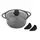 Кастрюля с крышкой Gipfel Zenit GP-0510 24 см 4.3 л серая