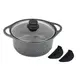 Кастрюля с крышкой Gipfel Zenit GP-0510 24 см 4.3 л серая