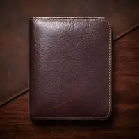 Мужское портмоне mini глянцевое 20245 Vintage Коричневое