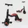 Самокат детский Best Scooter 3 в 1, с PU колёсами (свет+музыка). Red (80454)