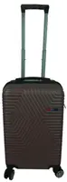 Малый пластиковый чемодан на колесах 45L GD Polo коричневая