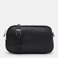 Жіноча шкіряна сумка Borsa Leather K15-605bl-black