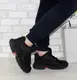 Зимние черные мужские термо кроссовки из натуральной кожи с мембраной Gore-Tex черный