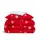 Подростковое постельное белье фланель с простыней на резинке SNOWFLAKES CRANBERRY CS3