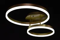 Люстра світлодіодна стельова LED світильник для квартири на стелю лед з пультом 26948 Золото 10х40х62 см.