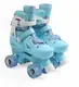 Раздвижные ролики квады 51-43 М Best Roller колеса PU светящиеся. Blue (размер 34-38) (186063)
