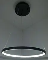 Люстра светодиодная подвесная LED светильник для квартиры на потолок лэд 25531 Черный 15-100х40х40 см.